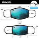 Underwater Reef - Made in USA Mouth Cover Unisex Anti-Dust Cotton Blend Reusable & Washable Face Mask with Adjustable Sizing for Adult or Child