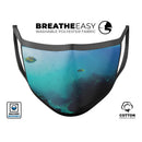 Underwater Reef - Made in USA Mouth Cover Unisex Anti-Dust Cotton Blend Reusable & Washable Face Mask with Adjustable Sizing for Adult or Child