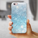 Unfocused Abstract Blue Rain iPhone 6/6s or 6/6s Plus 2-Piece Hybrid INK-Fuzed Case