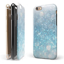 Unfocused Abstract Blue Rain iPhone 6/6s or 6/6s Plus 2-Piece Hybrid INK-Fuzed Case