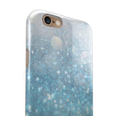 Unfocused Abstract Blue Rain iPhone 6/6s or 6/6s Plus 2-Piece Hybrid INK-Fuzed Case
