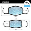 Unfocused Abstract Blue Rain - Made in USA Mouth Cover Unisex Anti-Dust Cotton Blend Reusable & Washable Face Mask with Adjustable Sizing for Adult or Child