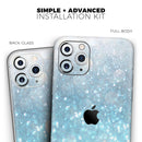 Unfocused Abstract Blue Rain - Protective Skin Wrap & Decal – Compatible with iPhone SE to iPhone 17 Pro Max (All Models)