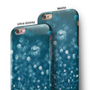 Unfocused Blue Glowing Orbs of Light iPhone 6/6s or 6/6s Plus 2-Piece Hybrid INK-Fuzed Case