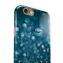 Unfocused Blue Glowing Orbs of Light iPhone 6/6s or 6/6s Plus 2-Piece Hybrid INK-Fuzed Case