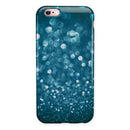 Unfocused Blue Glowing Orbs of Light iPhone 6/6s or 6/6s Plus 2-Piece Hybrid INK-Fuzed Case