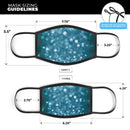 Unfocused Blue Glowing Orbs of Light - Made in USA Mouth Cover Unisex Anti-Dust Cotton Blend Reusable & Washable Face Mask with Adjustable Sizing for Adult or Child