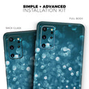Unfocused Blue Glowing Orbs of Light - Skin-Kit for the Samsung Galaxy S-Series S20, S20 Plus, S20 Ultra , S10 & others (All Galaxy Devices Available)