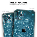 Unfocused Blue Glowing Orbs of Light - Protective Skin Wrap & Decal – Compatible with iPhone SE to iPhone 17 Pro Max (All Models)