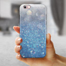 Unfocused Blue Orbs of Light iPhone 6/6s or 6/6s Plus 2-Piece Hybrid INK-Fuzed Case