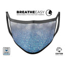 Unfocused Blue Orbs of Light - Made in USA Mouth Cover Unisex Anti-Dust Cotton Blend Reusable & Washable Face Mask with Adjustable Sizing for Adult or Child
