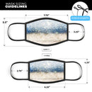 Unfocused Blue and Gold Sparkles - Made in USA Mouth Cover Unisex Anti-Dust Cotton Blend Reusable & Washable Face Mask with Adjustable Sizing for Adult or Child