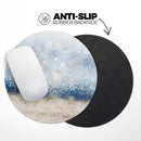 Unfocused Blue and Gold Sparkles// WaterProof Rubber Foam Backed Anti-Slip Mouse Pad for Home Work Office or Gaming Computer Desk