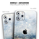 Unfocused Blue and Gold Sparkles - Protective Skin Wrap & Decal – Compatible with iPhone SE to iPhone 17 Pro Max (All Models)