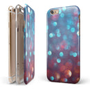 Unfocused Blue and Red Orbs iPhone 6/6s or 6/6s Plus 2-Piece Hybrid INK-Fuzed Case