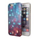 Unfocused Blue and Red Orbs iPhone 6/6s or 6/6s Plus 2-Piece Hybrid INK-Fuzed Case