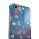 Unfocused Blue and Red Orbs iPhone 6/6s or 6/6s Plus 2-Piece Hybrid INK-Fuzed Case