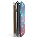 Unfocused Blue and Red Orbs iPhone 6/6s or 6/6s Plus 2-Piece Hybrid INK-Fuzed Case