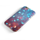 Unfocused Blue and Red Orbs iPhone 6/6s or 6/6s Plus 2-Piece Hybrid INK-Fuzed Case