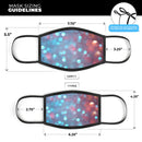 Unfocused Blue and Red Orbs - Made in USA Mouth Cover Unisex Anti-Dust Cotton Blend Reusable & Washable Face Mask with Adjustable Sizing for Adult or Child