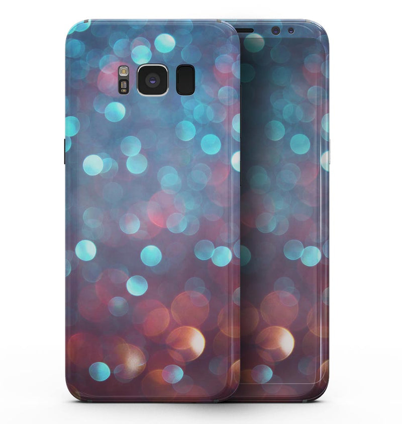 Unfocused Blue and Red Orbs - Samsung Galaxy S8 Full-Body Skin Kit