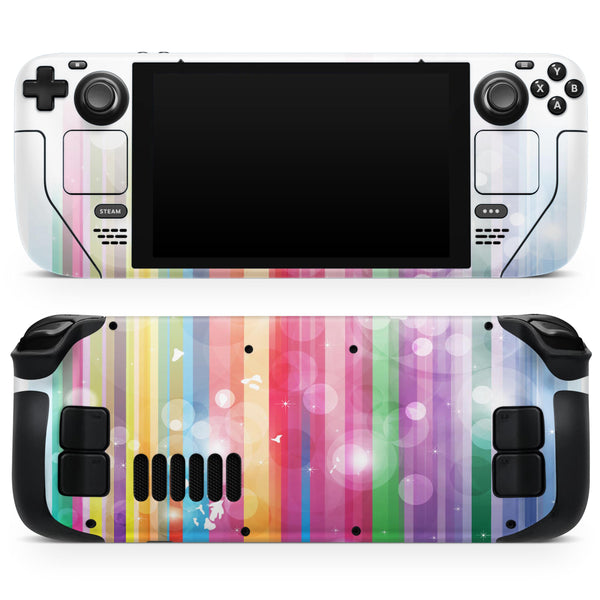 Unfocused Color Vector Bars // Full Body Skin Decal Wrap Kit for the Steam Deck handheld gaming computer