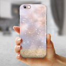 Unfocused Glowing Lights with Gold iPhone 6/6s or 6/6s Plus 2-Piece Hybrid INK-Fuzed Case