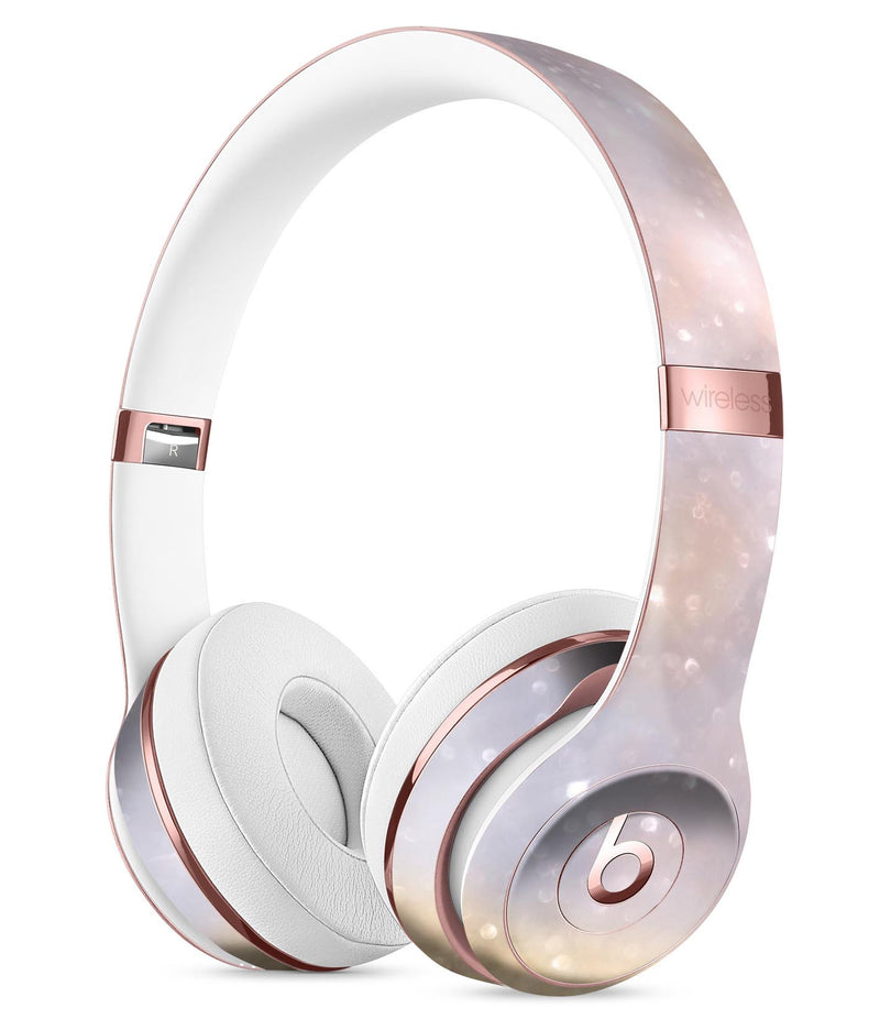 Unfocused Glowing Lights with Gold Full-Body Skin Kit for the Beats by Dre Solo 3 Wireless Headphones