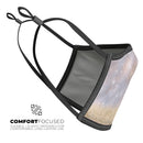 Unfocused Glowing Lights with Gold - Made in USA Mouth Cover Unisex Anti-Dust Cotton Blend Reusable & Washable Face Mask with Adjustable Sizing for Adult or Child