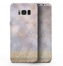 Unfocused Glowing Lights with Gold - Samsung Galaxy S8 Full-Body Skin Kit