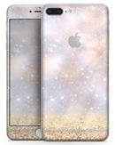 Unfocused Glowing Lights with Gold - Skin-kit for the iPhone 8 or 8 Plus
