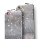 Unfocused Grayscale Glimmering Orbs of Light iPhone 6/6s or 6/6s Plus 2-Piece Hybrid INK-Fuzed Case