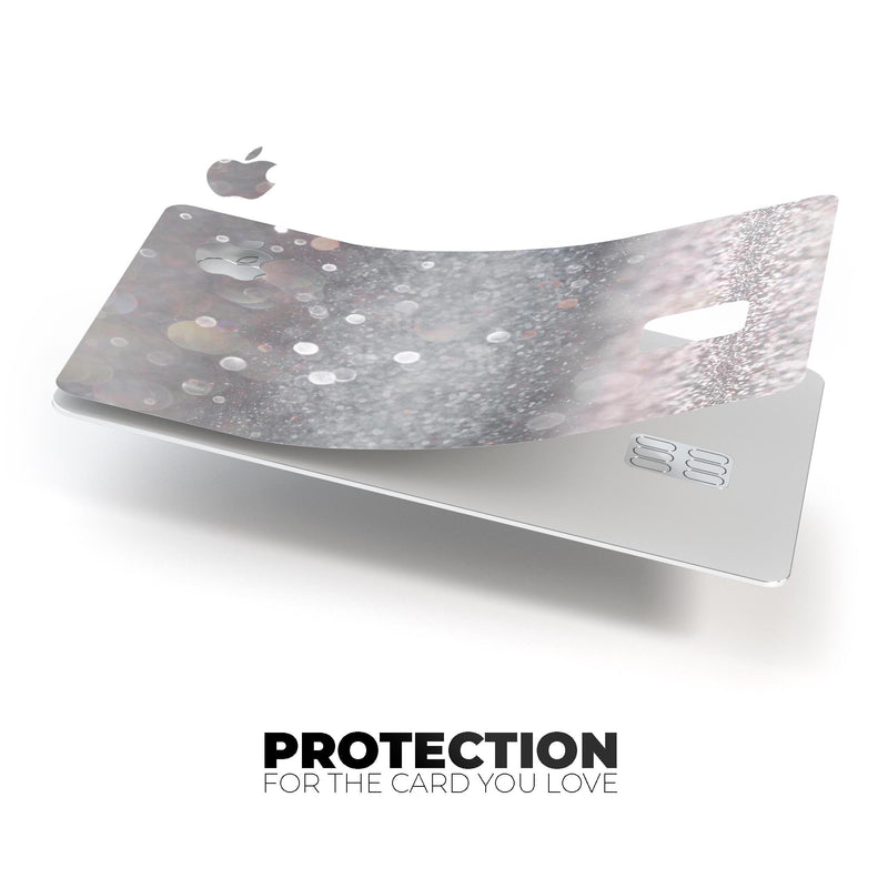 Unfocused Grayscale Glimmering Orbs of Light - Premium Protective Decal Skin-Kit for the Apple Credit Card