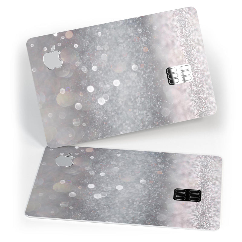 Unfocused Grayscale Glimmering Orbs of Light - Premium Protective Decal Skin-Kit for the Apple Credit Card