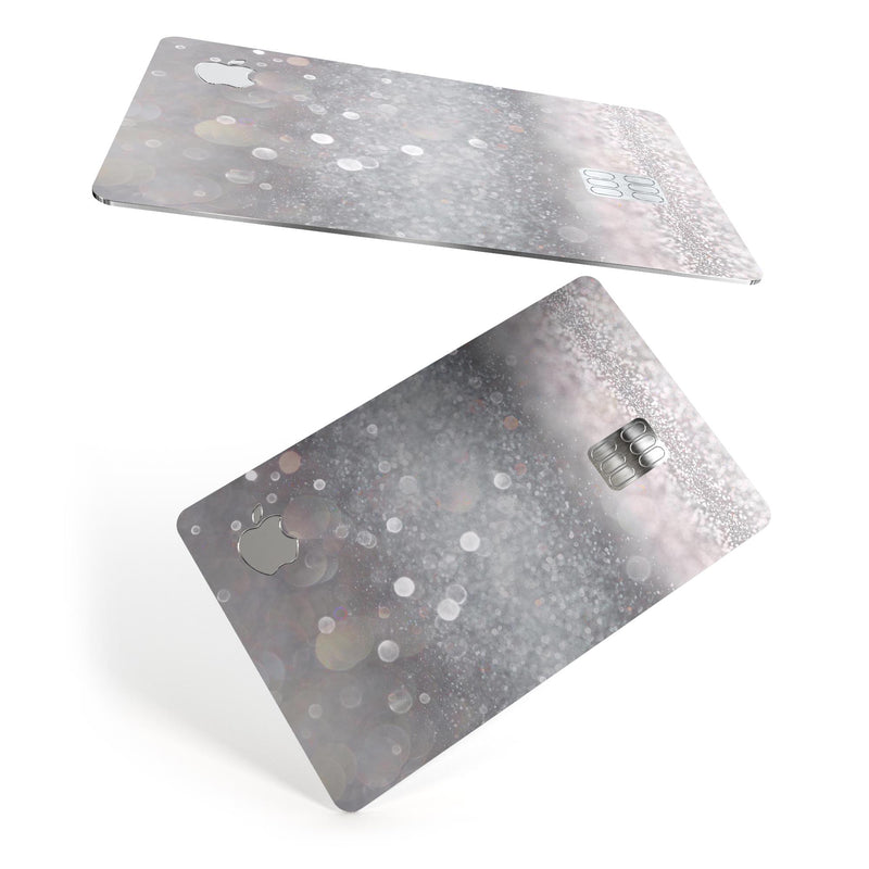 Unfocused Grayscale Glimmering Orbs of Light - Premium Protective Decal Skin-Kit for the Apple Credit Card