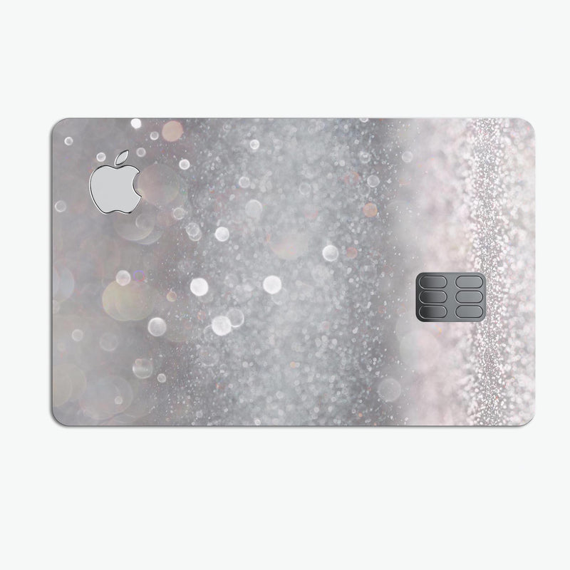 Unfocused Grayscale Glimmering Orbs of Light - Premium Protective Decal Skin-Kit for the Apple Credit Card