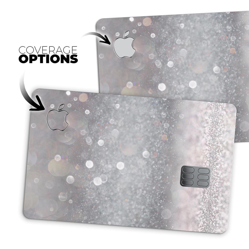 Unfocused Grayscale Glimmering Orbs of Light - Premium Protective Decal Skin-Kit for the Apple Credit Card