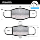 Unfocused Grayscale Glimmering Orbs of Light - Made in USA Mouth Cover Unisex Anti-Dust Cotton Blend Reusable & Washable Face Mask with Adjustable Sizing for Adult or Child