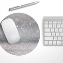 Unfocused Grayscale Glimmering Orbs of Light// WaterProof Rubber Foam Backed Anti-Slip Mouse Pad for Home Work Office or Gaming Computer Desk