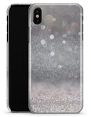 Unfocused Grayscale Glimmering Orbs of Light - iPhone X Clipit Case