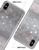 Unfocused Grayscale Glimmering Orbs of Light - iPhone X Clipit Case