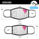 Unfocused Heart Glimmer - Made in USA Mouth Cover Unisex Anti-Dust Cotton Blend Reusable & Washable Face Mask with Adjustable Sizing for Adult or Child