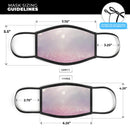 Unfocused Light Pink Glowing Orbs of Light - Made in USA Mouth Cover Unisex Anti-Dust Cotton Blend Reusable & Washable Face Mask with Adjustable Sizing for Adult or Child
