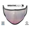Unfocused Light Pink Glowing Orbs of Light - Made in USA Mouth Cover Unisex Anti-Dust Cotton Blend Reusable & Washable Face Mask with Adjustable Sizing for Adult or Child