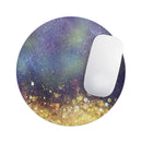 Unfocused MultiColor Gold Sparkle// WaterProof Rubber Foam Backed Anti-Slip Mouse Pad for Home Work Office or Gaming Computer Desk