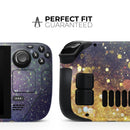 Unfocused MultiColor Gold Sparkle // Vinyl Skin Wrap for Steam Deck OLED & Steam Deck (LCD) — Soft Matte or Ultra Gloss
