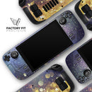 Unfocused MultiColor Gold Sparkle // Full Body Skin Decal Wrap Kit for the Steam Deck handheld gaming computer