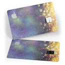 Unfocused MultiColor Gold Sparkle  - Premium Protective Decal Skin-Kit for the Apple Credit Card