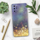 Unfocused MultiColor Gold Sparkle - Premium Vinyl Skin Decal for Samsung Galaxy S25 Ultra, S24, S23, S22 & All Galaxy S Models