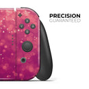 Unfocused Pink Glimmer // Skin Decal Wrap Kit for Nintendo Switch Console & Dock, Joy-Cons, Pro Controller, Lite, 3DS XL, 2DS XL, DSi, or Wii - Vinyl Skin Wrap for Nintendo Switch 2, OLED, Lite, Pro Controller, Wii & Classic Handhelds